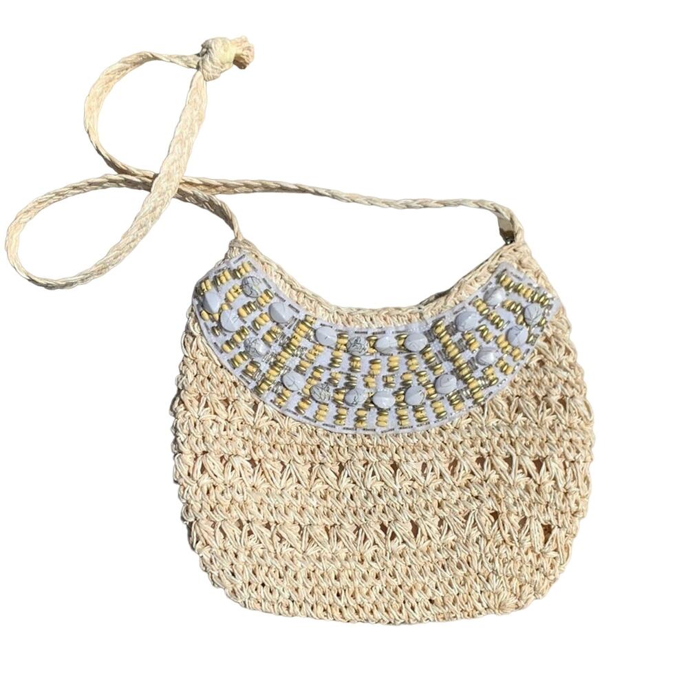 Sun n Sand Boho Crochet Beaded Bag